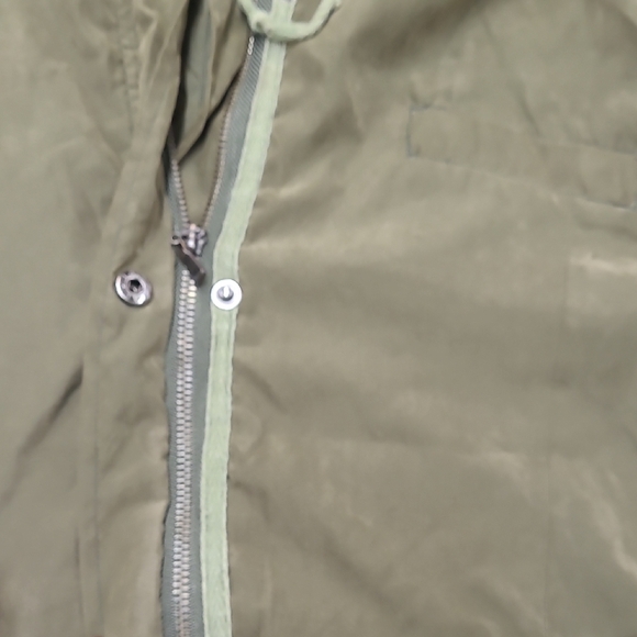 Brandy Melville Olive Green Military Hooded Jacket Size M/L - Picture 9 of 12